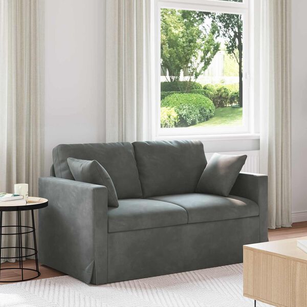 vidaXL Soffa M&ouml;rkgr&aring; 138 x 78 x 80 cm Sammet