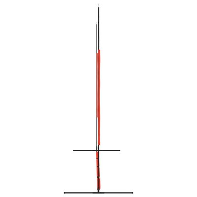 vidaXL Basebollnät bärbart röd&svart 369x107x271cm stål&polyester