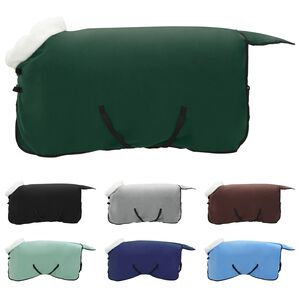 vidaXL H&auml;stdyna Fullt m&ouml;rkgr&ouml;n 115 cm Polar fleece