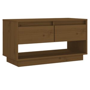 vidaXL Tv-b&auml;nk honungsbrun 74x34x40 cm massiv furu