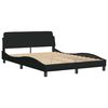 vidaXL Bed Frame with LED without Mattress Black 120x200 cm Fabric