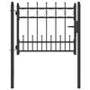 vidaXL Staketgrind HORST 100 x 75 cm Metall Svart L&aring;sbar