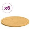 vidaXL Sk&auml;rbr&auml;dor 6 st &Oslash;40x1,5 cm bambu