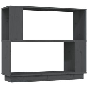 vidaXL Bokhylla/Rumsavdelare gr&aring; 80x25x70 cm massiv furu