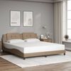 vidaXL Bed Frame without Mattress "Zadar" Cappuccino 180x200 cm Faux Leather