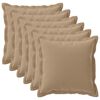 vidaXL Kudd&ouml;verdrag 6 st HOUTEN Taupe 80 x 80 cm Polyester