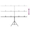 vidaXL T-stativ svart 201x60x(70-200) cm