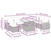 vidaXL Soffgrupp f&ouml;r tr&auml;dg&aring;rden med dynor 9 delar beige konstrotting