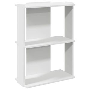 vidaXL Bokhylla 3 hyllplan vit 60x30x80 cm konstruerat tr&auml;