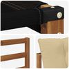 vidaXL Utomhussoffset med kudde 4 pcs Naturlig och Beige