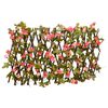 vidaXL Konstv&auml;xt murgr&ouml;na spalj&eacute; expanderbar m&ouml;rk rosa 180x30 cm