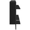 vidaXL V&auml;gghyllset 4 pcs Svart Ek 65 x 25 x 30 cm Konstruerat tr&auml;