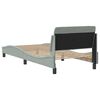 vidaXL Bed Frame "Dover" Light Grey 90x200 cm Velvet