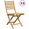 vidaXL Hopf&auml;llbara stolar 6 st 43x54x88 cm bambu