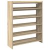 vidaXL Skohylla sonoma-ek 80x25x100 cm konstruerat tr&auml;