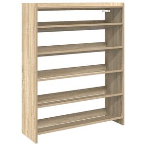 vidaXL Skohylla sonoma-ek 80x25x100 cm konstruerat tr&auml;