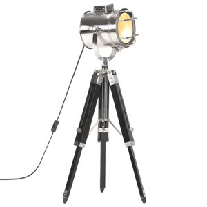 vidaXL Golvlampa svart massivt mangotr&auml; 69 cm