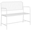 vidaXL Tr&auml;dg&aring;rdsb&auml;nk Enkel Vit 103,5 x 51,5 x 90 cm St&aring;l