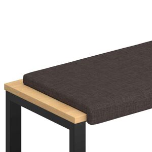 vidaXL B&auml;nk kudde Tyg M&ouml;rkbrun Djup 35 cm