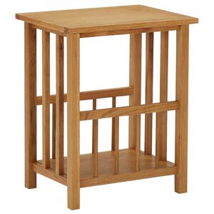 vidaXL Tidningsbord 45x35x55 cm massiv ek