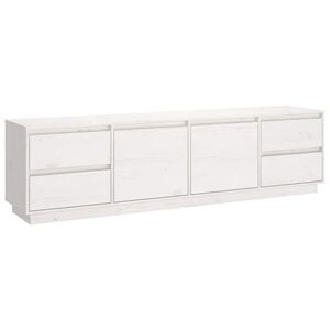 vidaXL Tv-b&auml;nk vit 176x37x47,5 cm massiv furu