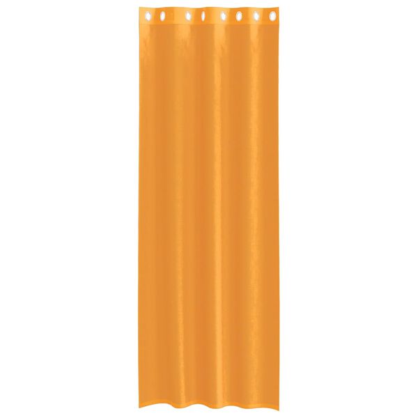 vidaXL Voile gardiner med genomf&ouml;ringar 2 st orange 140x260 cm