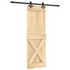vidaXL Skjutd&ouml;rr 70 x 210 cm Massiv furutr&auml;d&ouml;rr (obehandlad)