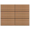 vidaXL Terrassplattor 6 pcs Brun 60 x 30 cm WPC