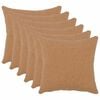 vidaXL Kudd&ouml;verdrag 6 st HEERLEN Beige 30 x 30 cm Boucl&eacute;