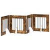 vidaXL F&auml;llbar hundgrind med stativ 4 pcs R&ouml;kt ek 241 cm