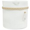 vidaXL Förvaringskorg vit Ø38x36 cm bomull