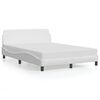 vidaXL Bed Frame "Dover" White 137x190 cm Faux Leather