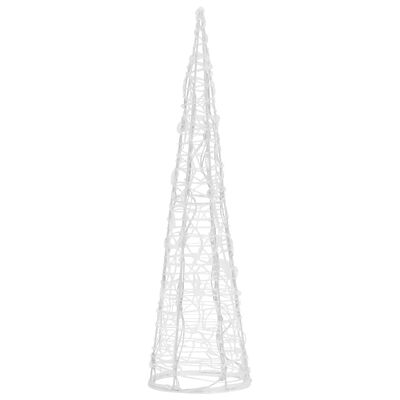 vidaXL Ljuskon LED pyramid akryl kallvit 60 cm