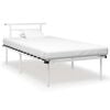 vidaXL S&auml;ngram vit metall 100x200 cm