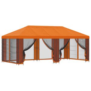 vidaXL Paviljong med v&auml;ggar 6 x 3 m Orange Polyester och St&aring;l 190
