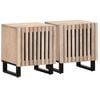 vidaXL S&auml;ngbord 2 st 40x34x46 cm massivt blekt mangotr&auml;