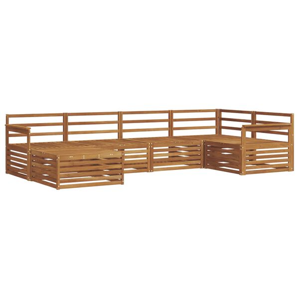 vidaXL Utomhussoffset 6 pcs Naturf&auml;rg