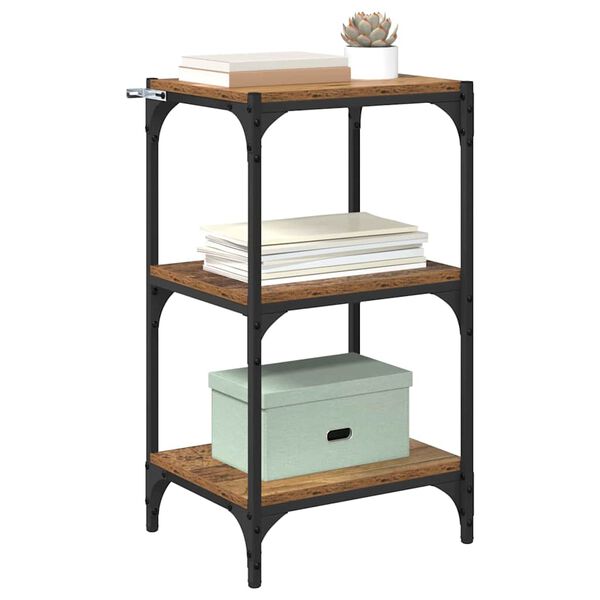 vidaXL Boksk&aring;p Gammalt tr&auml; 40 x 33 x 70,5 cm Konstruerat tr&auml; och j&auml;rn