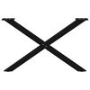 vidaXL Soffbordsben X-formade 2 st svarta 70x(42-43) cm stål