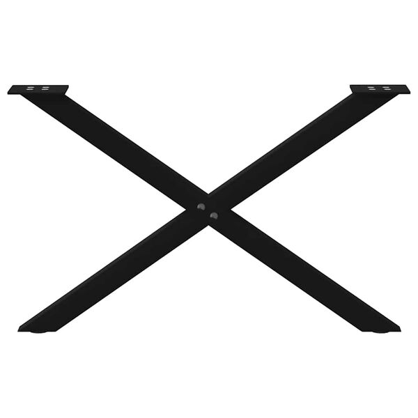 vidaXL Soffbordsben X-formade 2 st svarta 70x(42-43) cm stål
