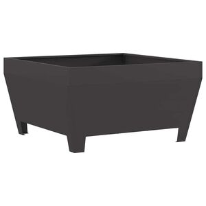 vidaXL Eldsk&aring;l Svart 80 x 80 x 43 cm V&auml;derbest&auml;ndig st&aring;l