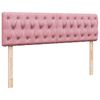 vidaXL Ottoman s&auml;ngram med madrass rosa 140x200 cm sammet