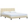 vidaXL Bed Frame without Mattress "Hanko" Cream 160x200 cm Fabric
