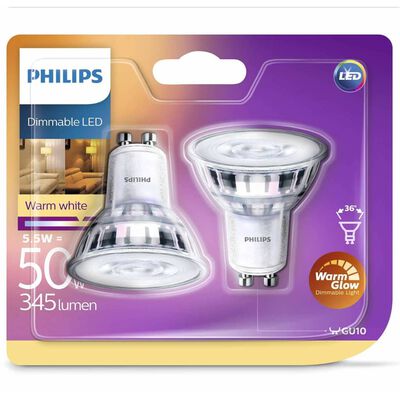 Philips Spotlight LED 2 st Classic 5,5 W 345 lumen 929001364161