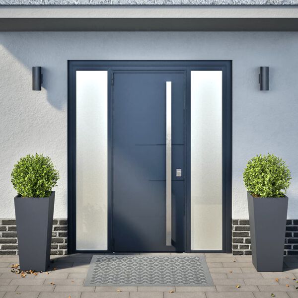 vidaXL Tr&auml;dg&aring;rdskrukor 2 st antracit 35x35x75 cm st&aring;l