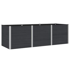 vidaXL Upph&ouml;jd odlingsl&aring;da Svart 300 x 100 x 91 cm