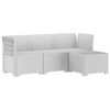 vidaXL 4-sits Tr&auml;dg&aring;rdsoffa Rattan Look PP Vit