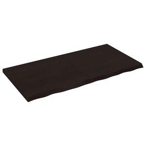 vidaXL V&auml;gghylla m&ouml;rkbrun 120x60x(2-4) cm behandlad massiv ek