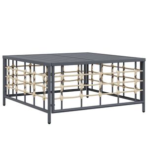 vidaXL Tr&auml;dg&aring;rdsbord antracit 70x70x34 cm konstrotting