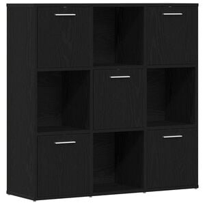 vidaXL Bokhylla svart ek 90x28x90 cm konstruerat tr&auml;